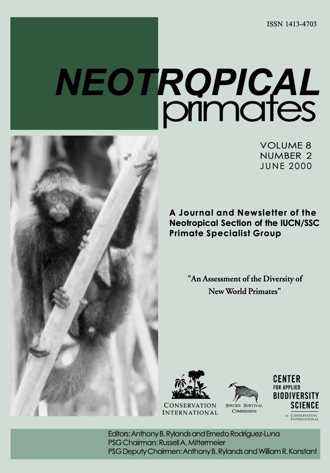 					View Vol. 8 No. 2 (2000): An Assessment of the Diversity of New World Primates
				